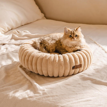 Fluffy Donut Calming Pet Bed
