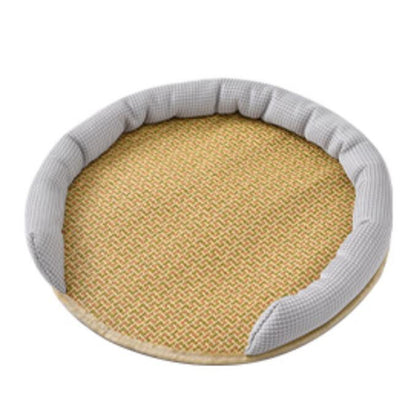 Rattan Cooling Mat Bed for Cats and Dogs