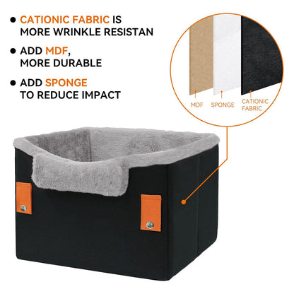 Portable Dog Car Booster Seat with Safety Leash