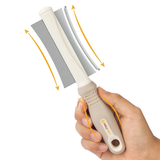 2-in-1 Deshedding & Grooming Brush for Pets