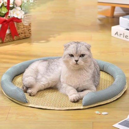 Rattan Cooling Mat Bed for Cats and Dogs
