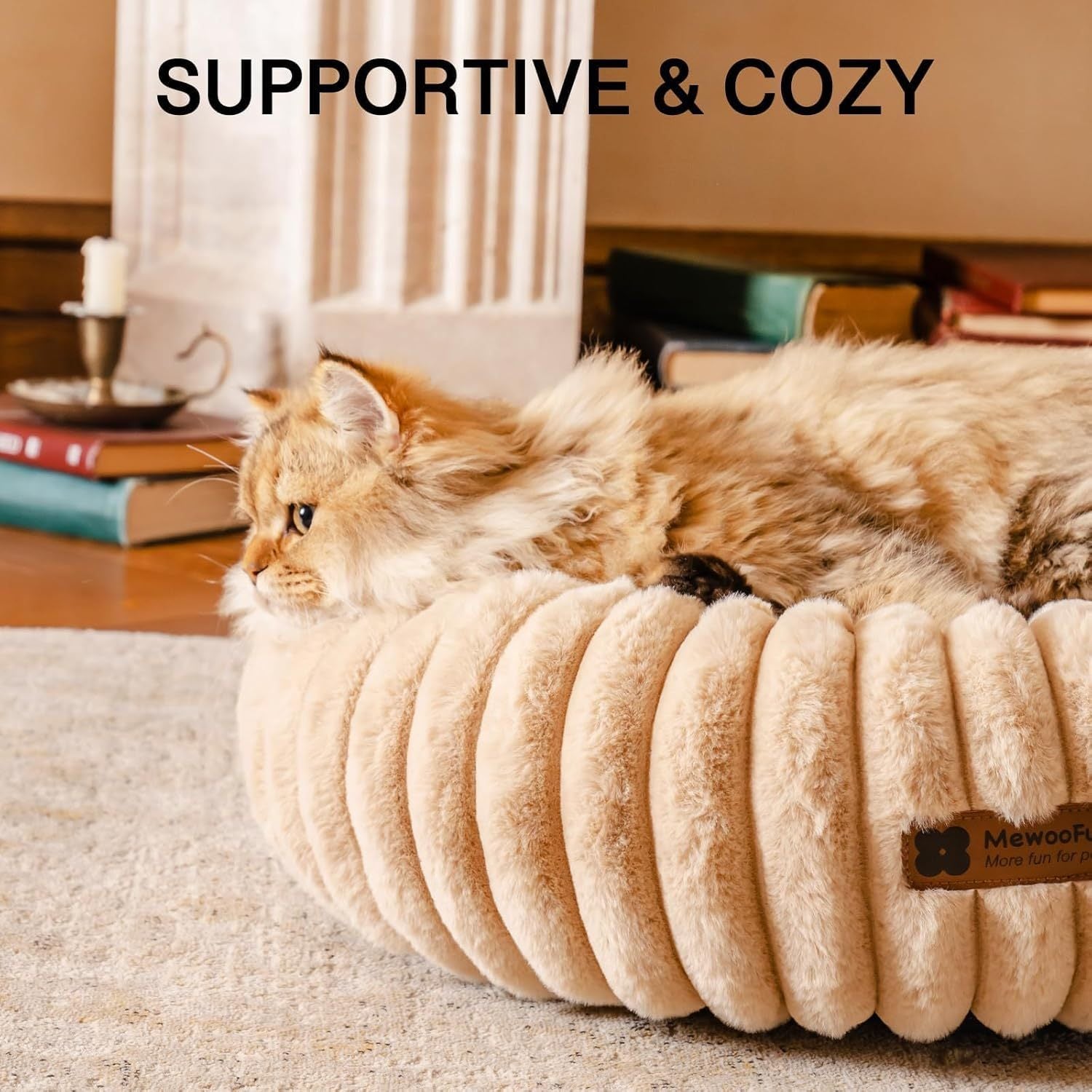 Fluffy Donut Calming Pet Bed