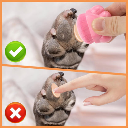 Pet Paw & Nose Balm Brush Set 3pcs - Soft Care Solution