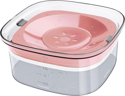 No-Spill Slow Drinking Pet Water Bowl