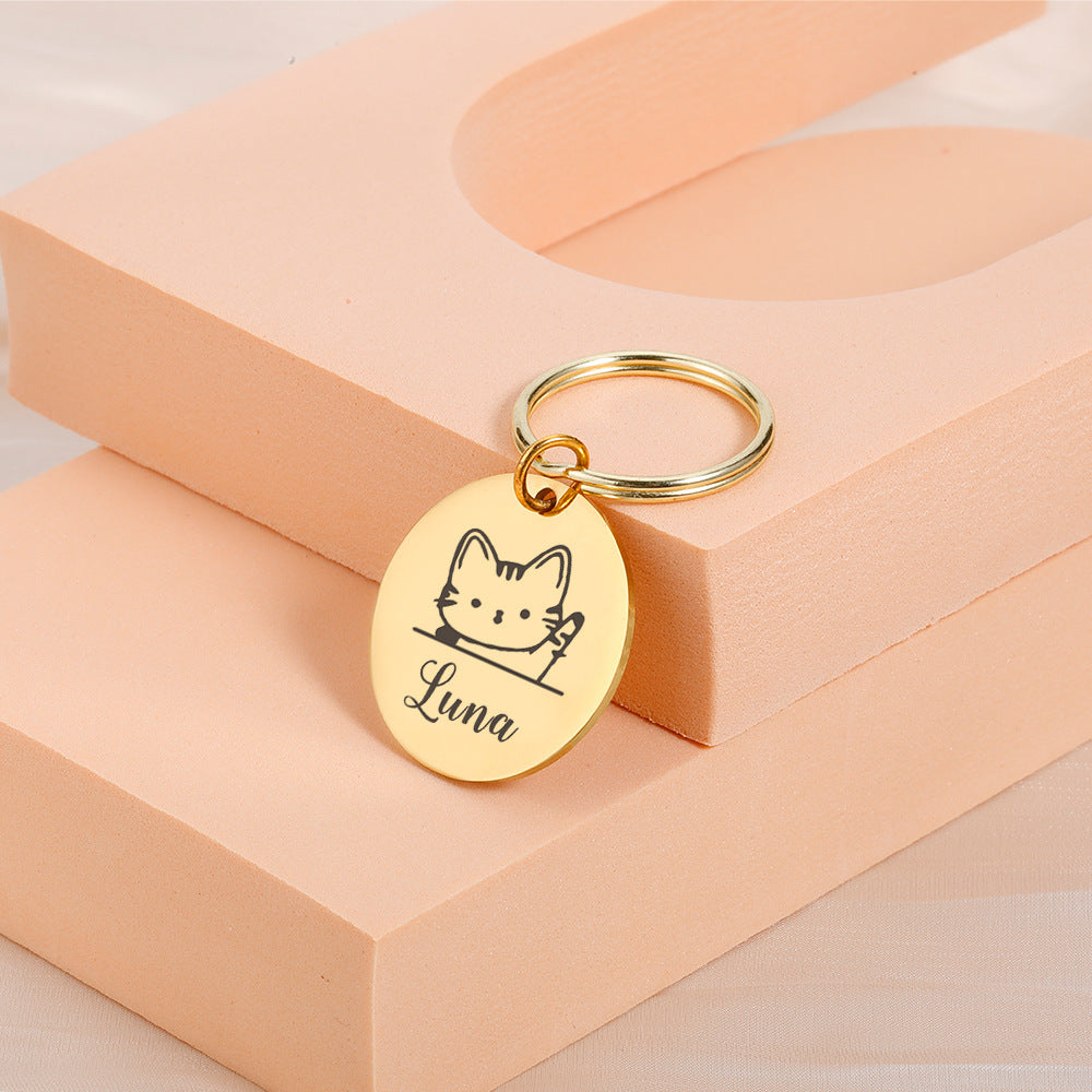 Personalized Pet ID Tag with Name & Number