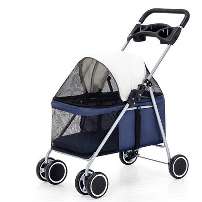 Foldable Pet Stroller for Cats and Dogs