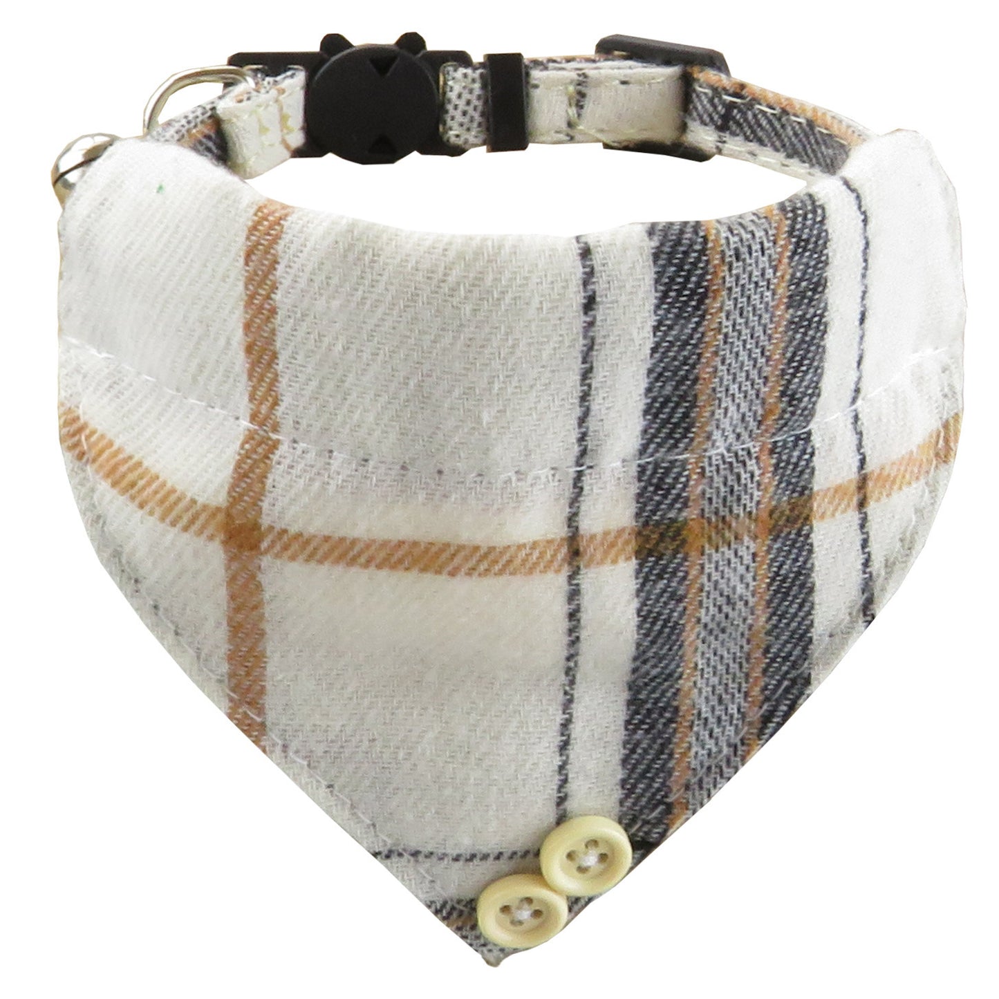 Plaid Bow Tie Cat Collar with Bandana Scarf