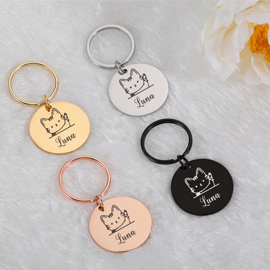 Personalized Pet ID Tag with Name & Number