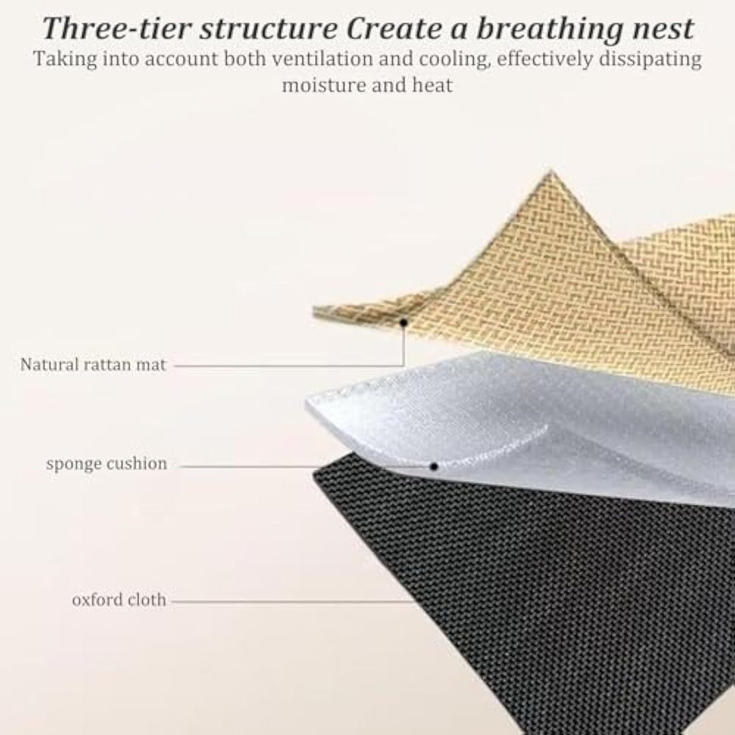 Rattan Cooling Mat Bed for Cats and Dogs