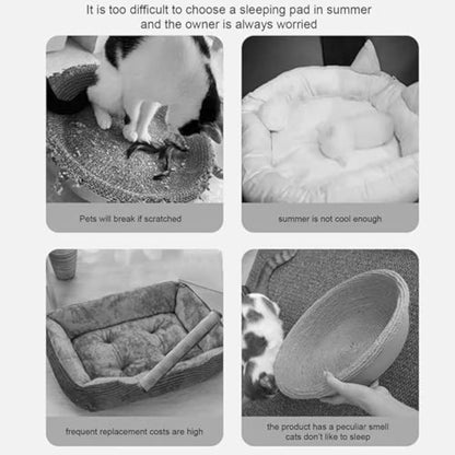 Rattan Cooling Mat Bed for Cats and Dogs