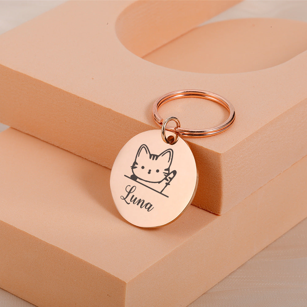 Personalized Pet ID Tag with Name & Number