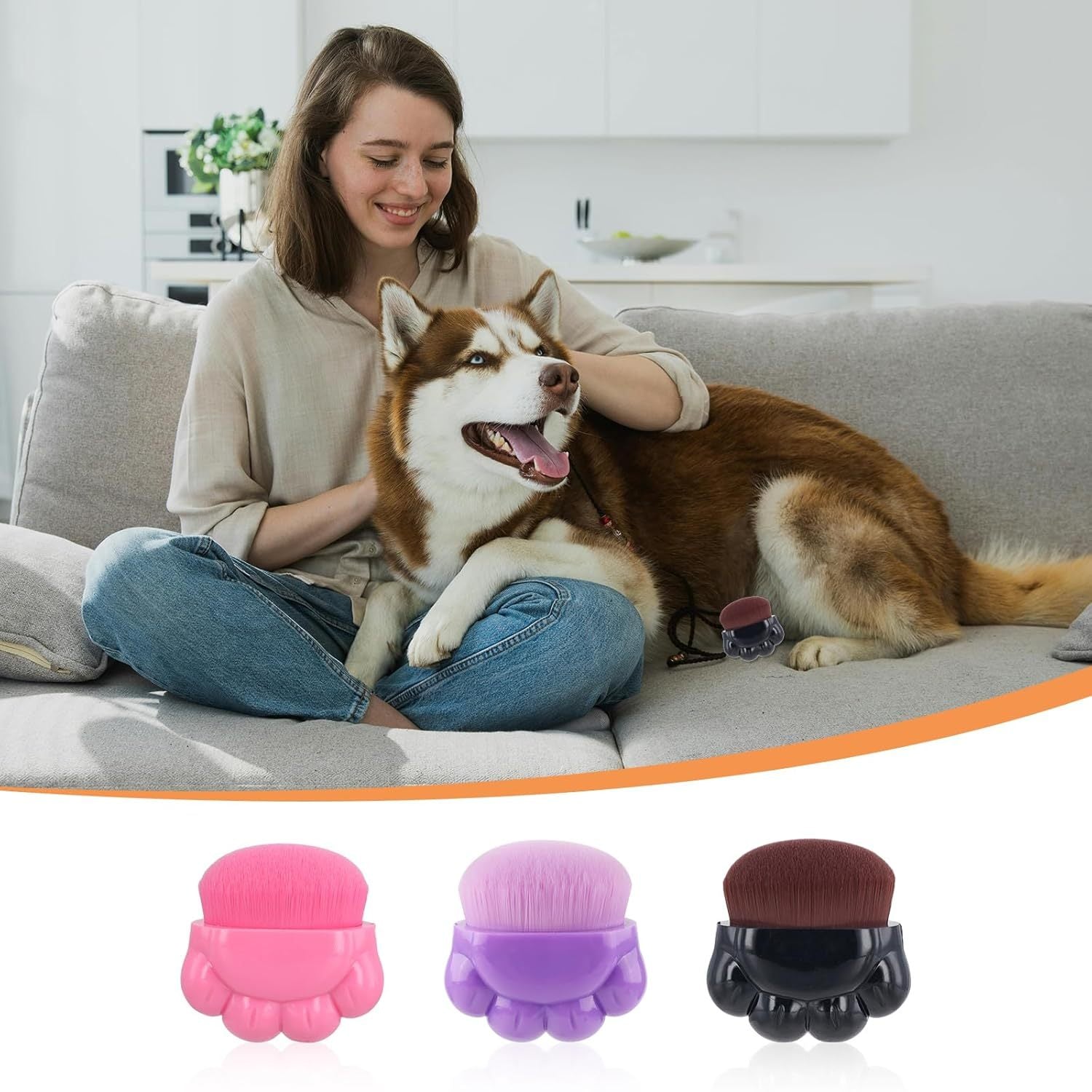 Pet Paw & Nose Balm Brush Set 3pcs - Soft Care Solution