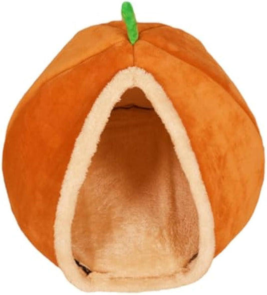 Pumpkin-Shaped Pet Bed Cave