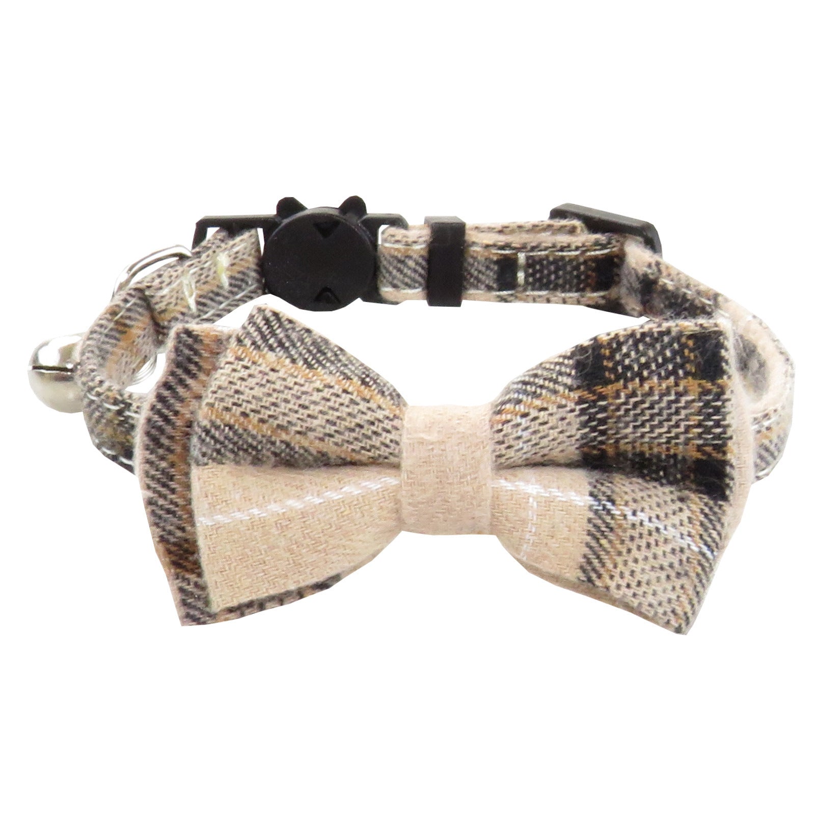 Plaid Bow Tie Cat Collar with Bandana Scarf