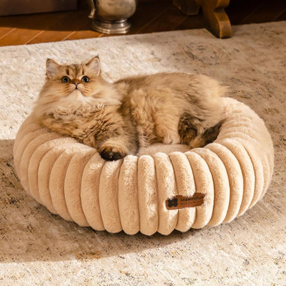 Fluffy Donut Calming Pet Bed