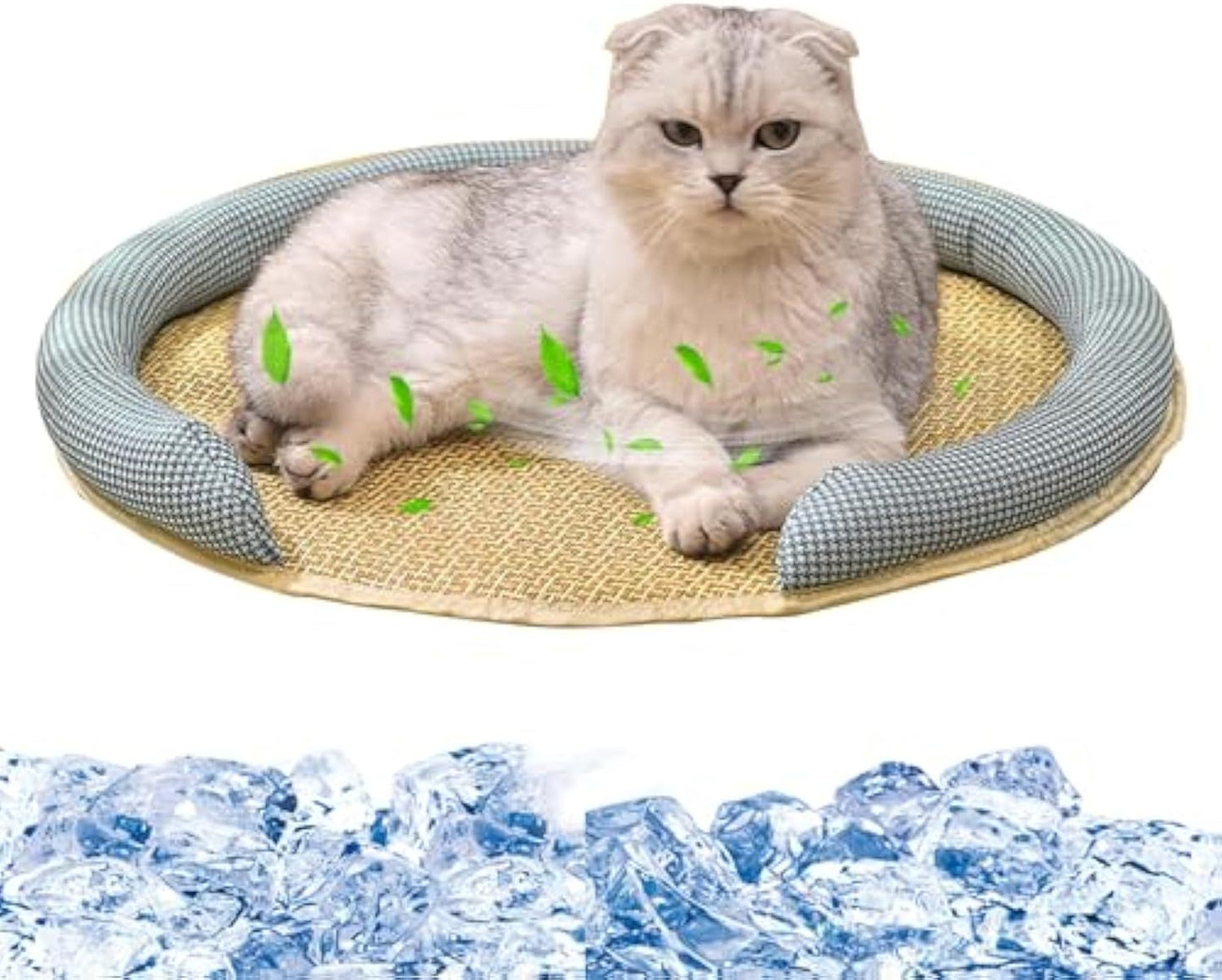 Rattan Cooling Mat Bed for Cats and Dogs