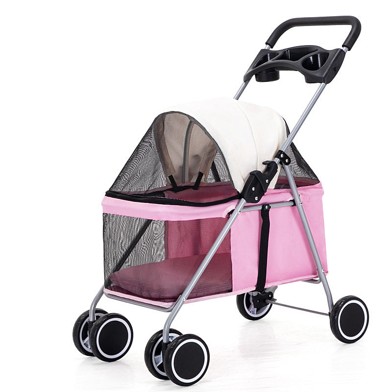 Foldable Pet Stroller for Cats and Dogs