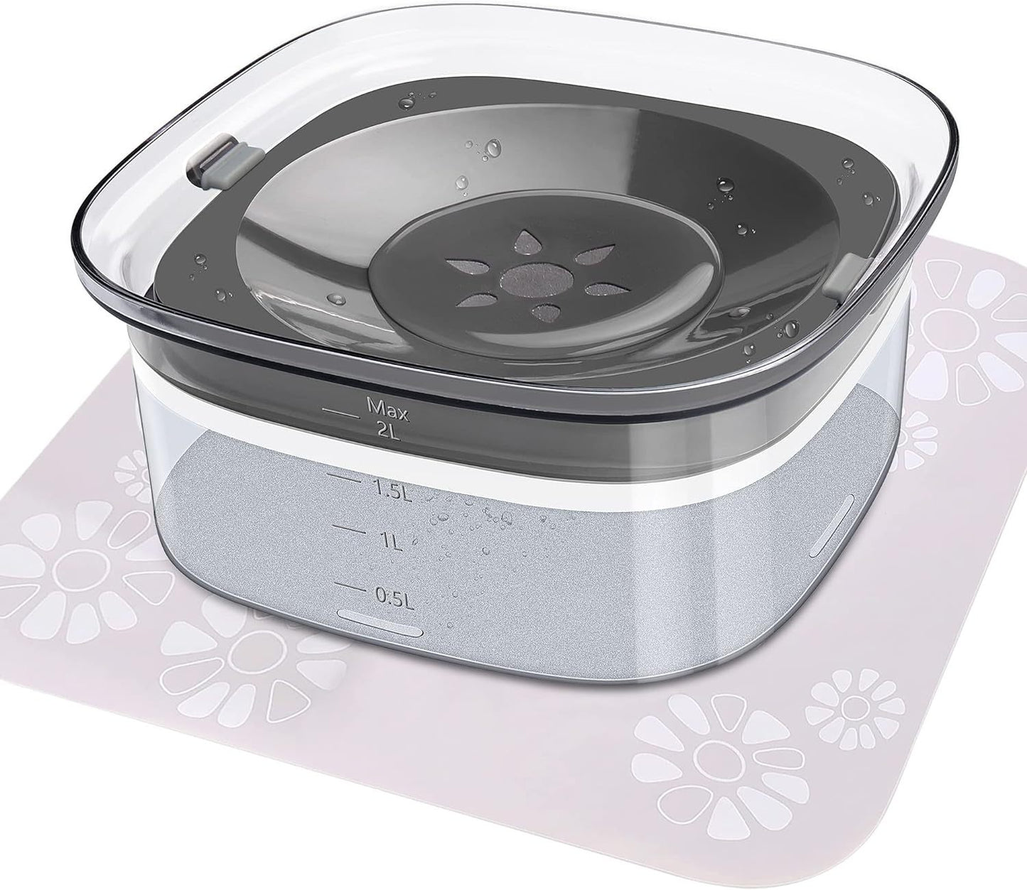 No-Spill Slow Drinking Pet Water Bowl