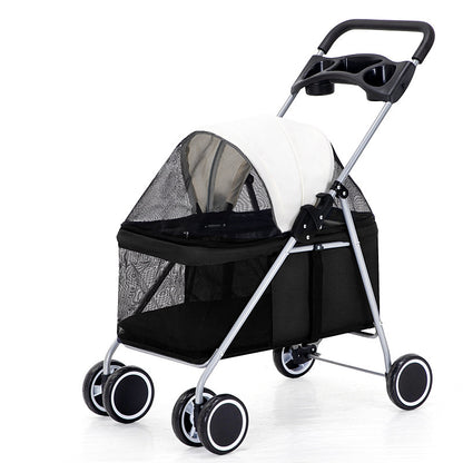 Foldable Pet Stroller for Cats and Dogs